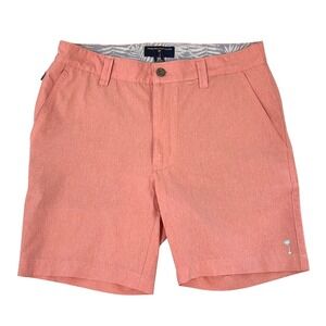Margaritaville Mens Chino Shorts 30x7 Coral Quick Dry 4-Way Stretch UPF Tropical
